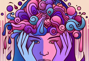 Illustrazione dedicata ad ansia, panico e preoccupazioni