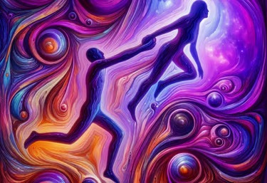 Illustrazione dedicata alle relazioni e alla dipendenza affettiva